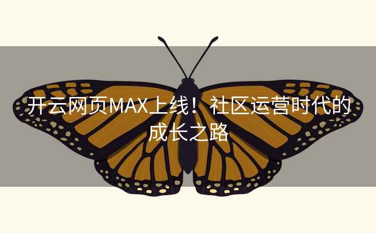 开云网页MAX上线！社区运营时代的成长之路  第2张